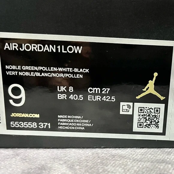 🔥Noble Green Toe🔥 jordan 1 low noble green toe size 9 mens - Picture 4 of 10